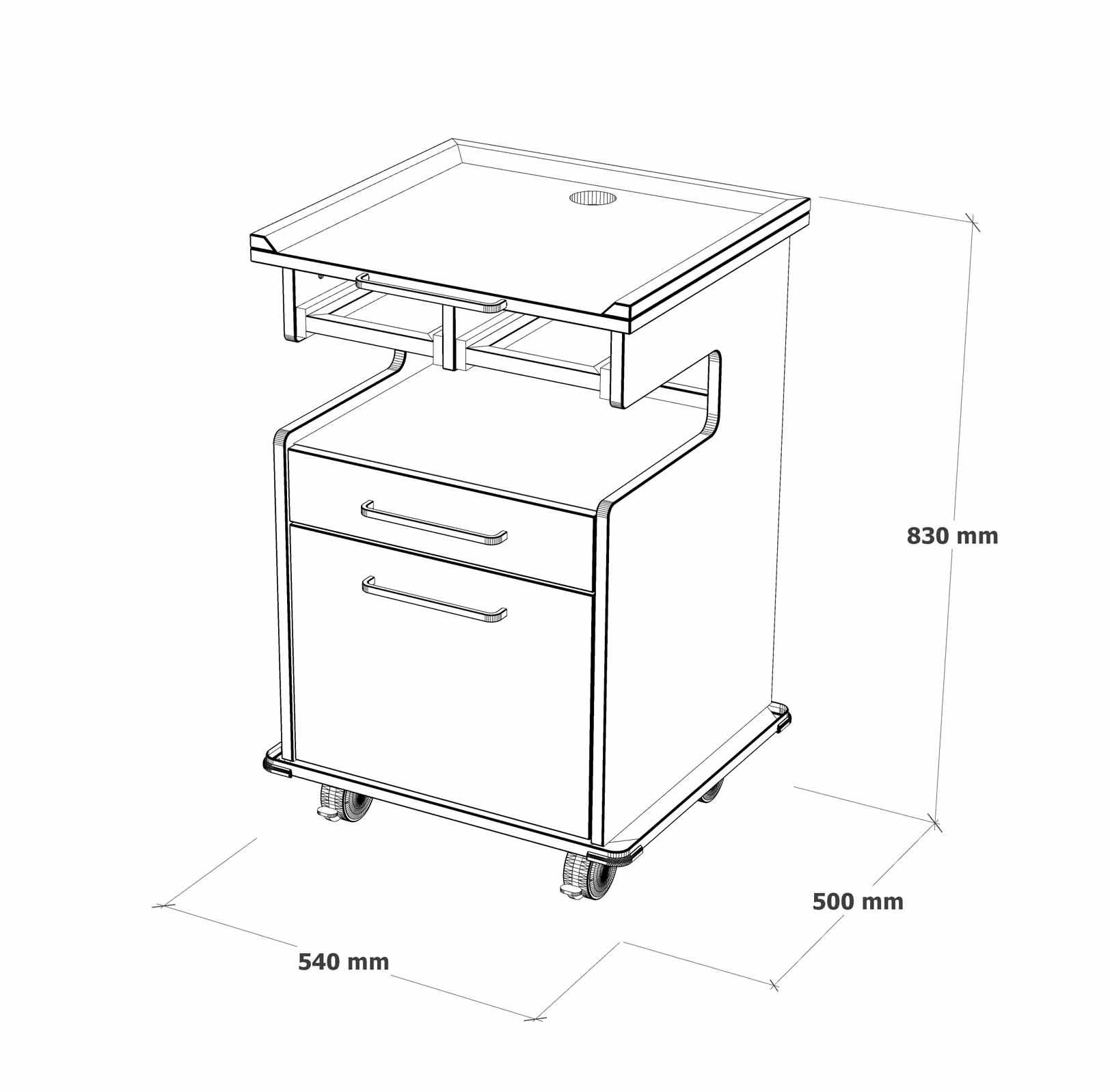 <img src="mesa-rodante-multifuncional.jpg" alt="Mesa rodante multifuncional Assis, diseñada para brindar comodidad y organización en procedimientos dentales. Ideal para mantener el orden en el consultorio odontológico, con diseño práctico y fácil de mover, ofreciendo asistencia en cada consulta.">