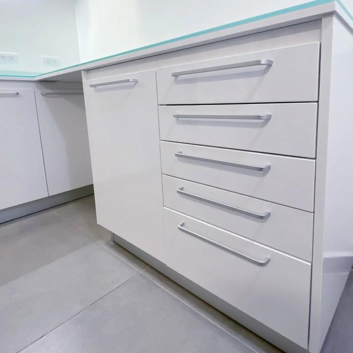 <img src="linea-cronos.jpg" alt="Línea Cronos de Forms, muebles premium para consultorios médicos y odontológicos. Bajomesadas con terminación laqueada, cajones con correderas telescópicas de alta precisión y herrajes de calidad superior. Diseño elegante y funcionalidad óptima para espacios profesionales que exigen excelencia en cada detalle.">
