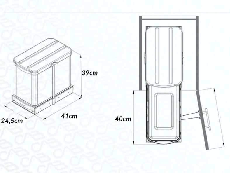 Porta Residuos Simple 24Lts