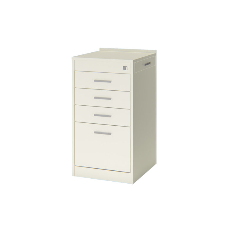Cajonera Movil Ecco Color: Blanco - 43x48x81cm - Bandeja Lateral FECR43B