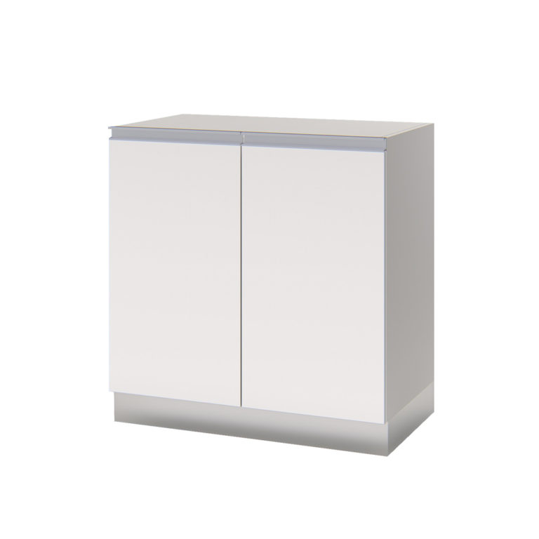 Bajomesada 2P c/perfil MC18 Aluminio Color: Blanco - 86x50x875cm - FLBM86