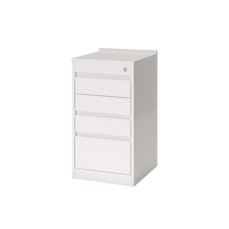 Cajonera Rodante Argus Lacada Color: Blanco - 43x48x78cm - FACR43