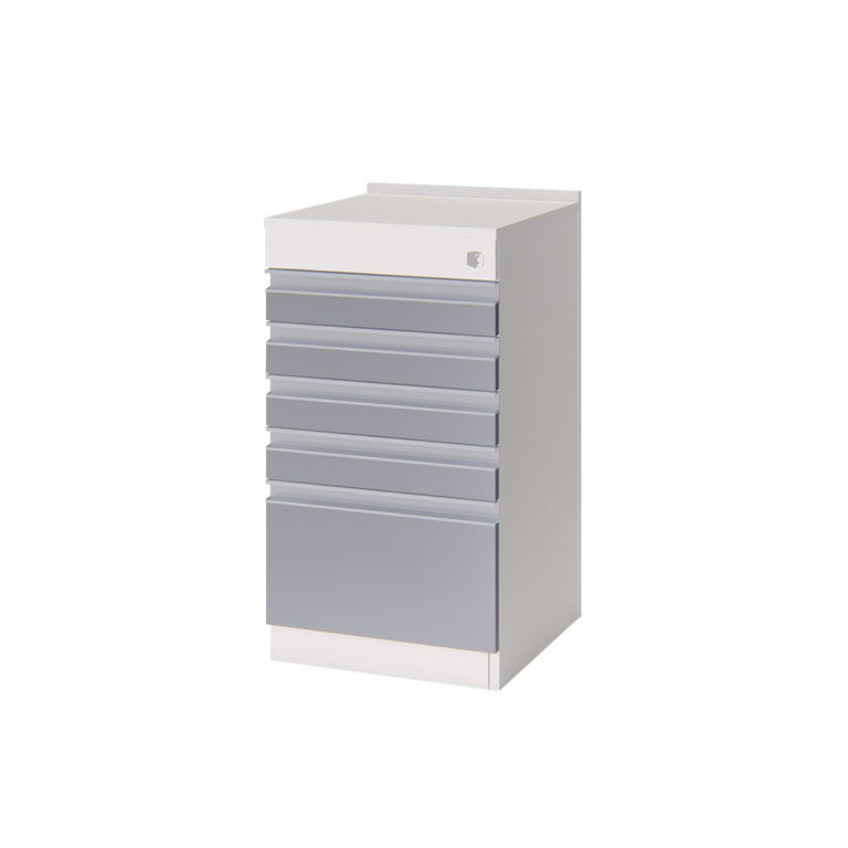 Cajonera Rod 5C Tirador MC18 Aluminio Color: Gris Aluminio - 43x48x78cm