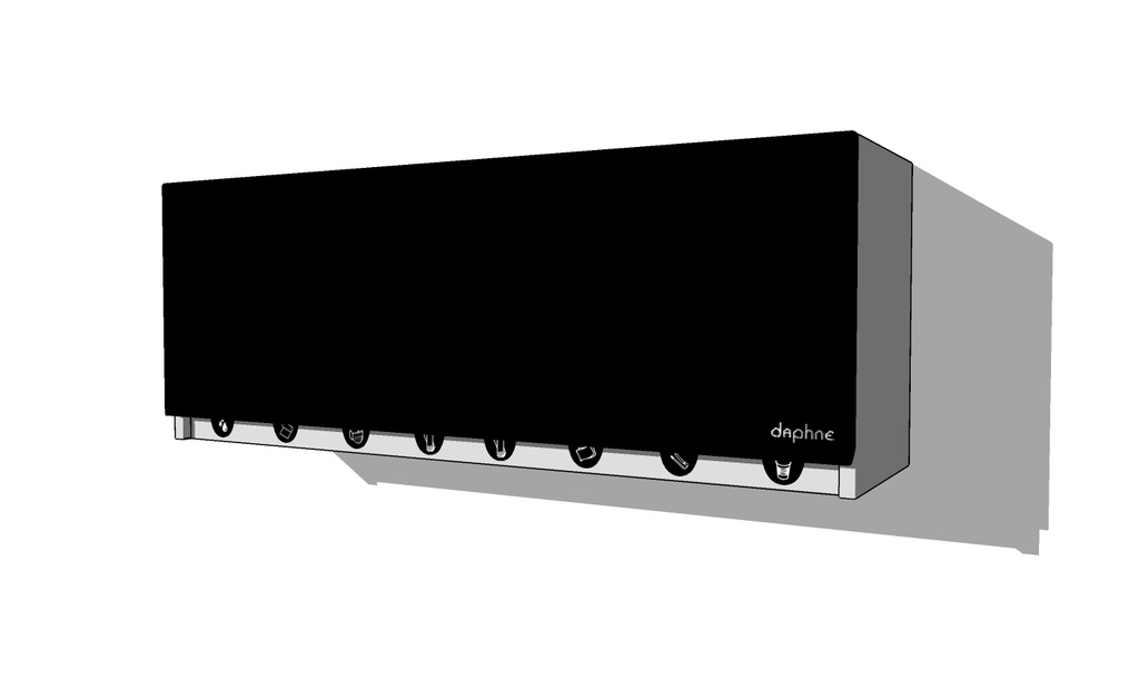 Outlet Alacena Daphne. Estructura: Gris Grafito, Frente: Laca Negra