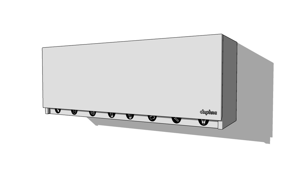 Outlet Alacena Daphne. Estructura: Gris Grafito, Frente: Laca Gris Aluminio