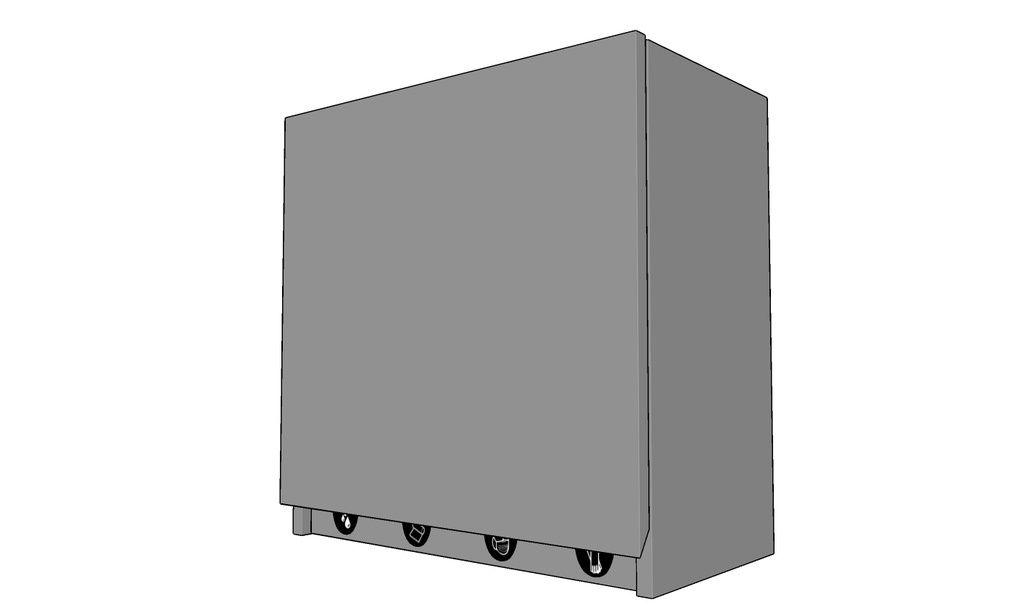 Outlet Alacena Imagine Ecco Frente: Blanco Estructura: Gris Derecha