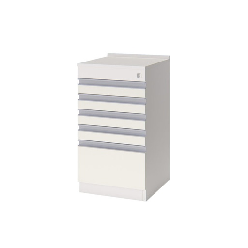 [FLCR43] Cajonera Rod 5C Tirador MC18 Aluminio Color: Blanco - 43x48x78cm - FLCR43