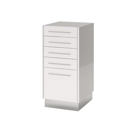 [FCCP43M] Cajonera bajomesada 5C Frente Lacado Cronos Color: Blanco - 43x50x87,5cm - FCCP43M