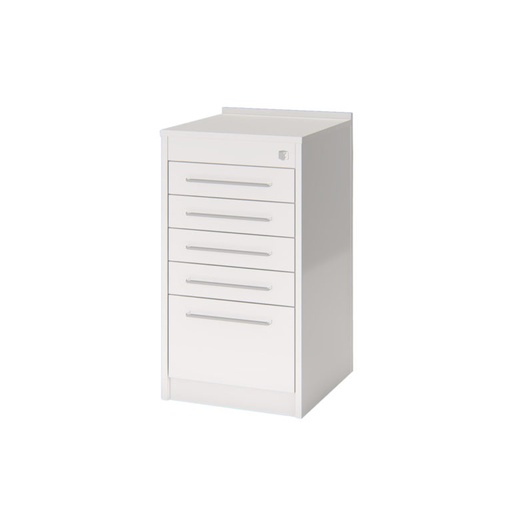 [FCCR43] Cajonera Rodante 5C Lacada Cronos Color: Blanco - 43x48x78cm - FCCR43