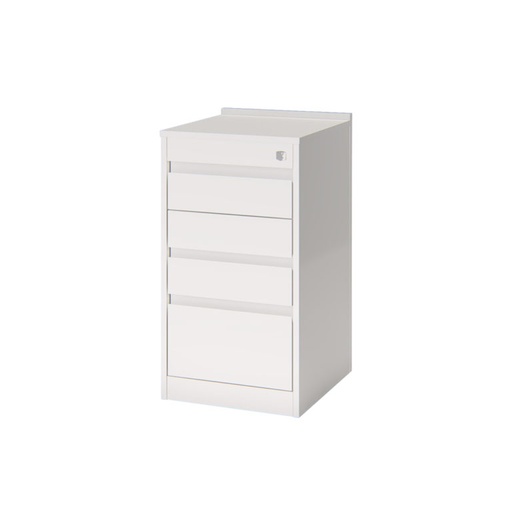Cajonera Rodante Argus Lacada Color: Blanco - 43x48x78cm - FACR43