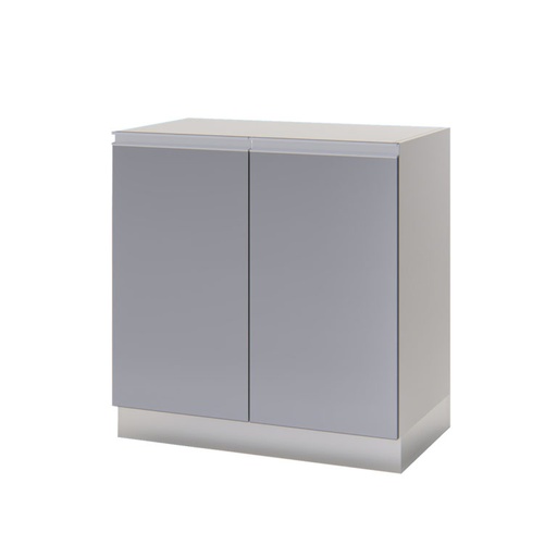 Bajomesada 2P c/perfil MC18 Aluminio Color: Gris Aluminio - 86x50x875cm