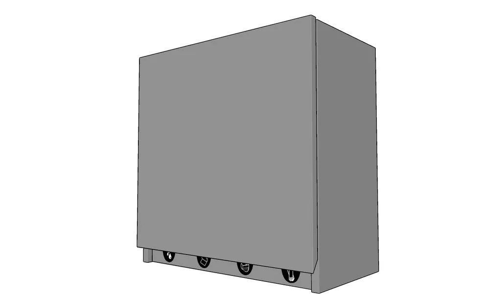 Outlet Alacena Imagine Ecco Frente: Gris Estructura: Gris Derecha  Estructura: Gris Derecha