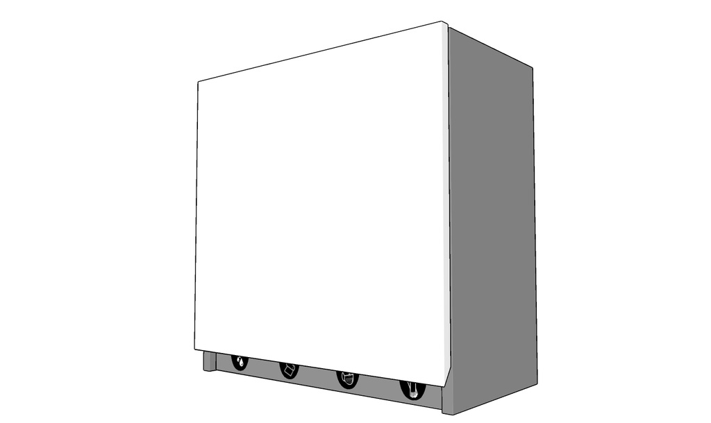 Outlet Alacena Imagine Ecco Frente: Gris Estructura: Gris Derecha